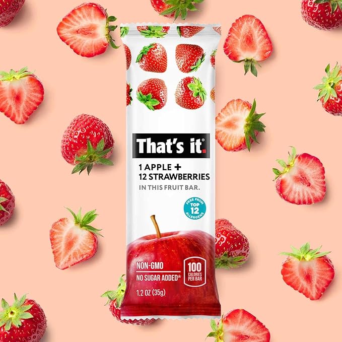 That’s it. Fruit Bars Variety Pack (20 Pack) | 100% Natural Fruit Snacks, Gluten-Free, Vegan & Low Carb | Healthy Snack Bars – Strawberry, Mango, Blueberry, Cherry & Fig