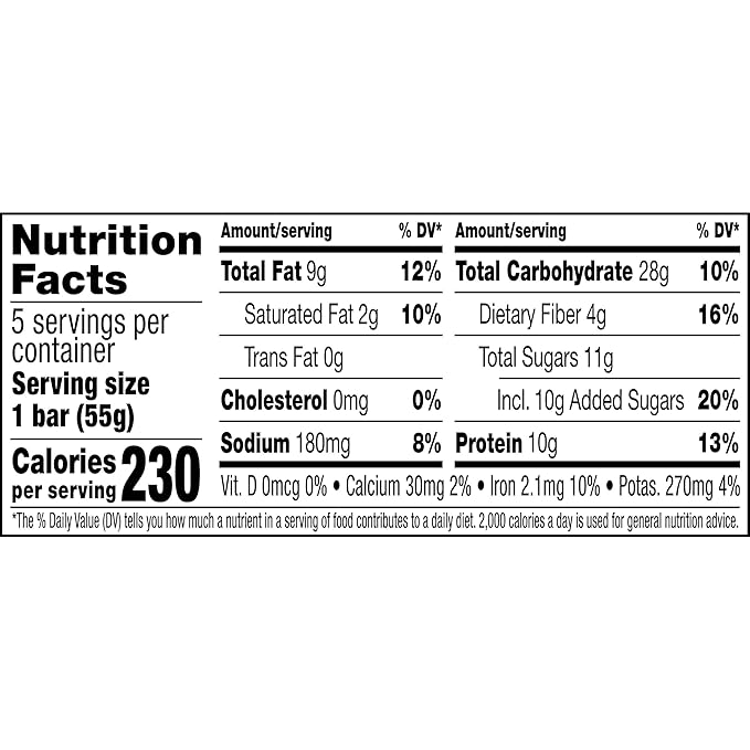 RXBAR Nut Butter and Oat Protein Bars, Protein Snacks, Snack Bars, Dark Chocolate Peanut Butter, 9.7oz Box (5 Count)