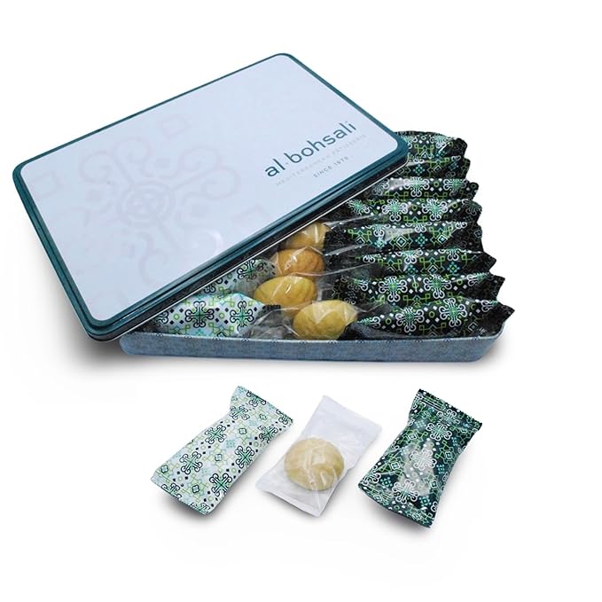 Al Bohsali Assorted Maamoul Cookies – Pistachio, Walnut & Date Filled Shortbread | 24-Piece Mediterranean Pastry Assortment