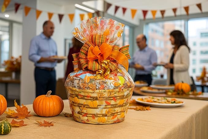 Handcrafted Gift Basket with Chocolates, Cookies, Snacks & Candy. Perfect for Birthdays, Sympathy, Holidays, Clients & Thank You Gifts (Upgrade: $84.99, Thanksgiving)