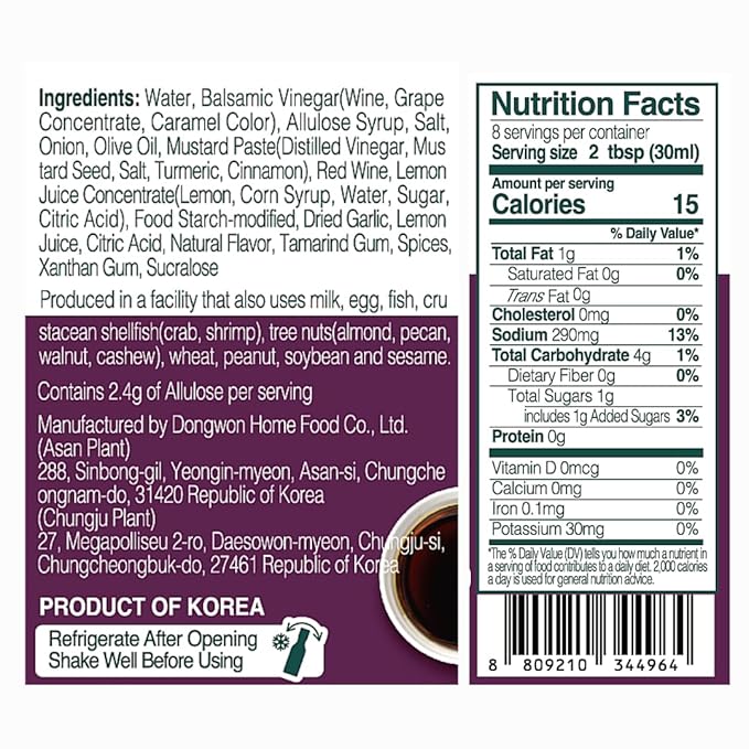 VIVID Kitchen Zero Sugar & Low Calorie Dressings | Italian/ Oriental/Balsamic Dressing (Salad Dressing) 7.5 fl oz – Soy-Sesame Based Asian Salad Dressing – Keto & Vegan Friendly – No Sugar, No Preservatives (Balsamic Dressing (Low Calorie))
