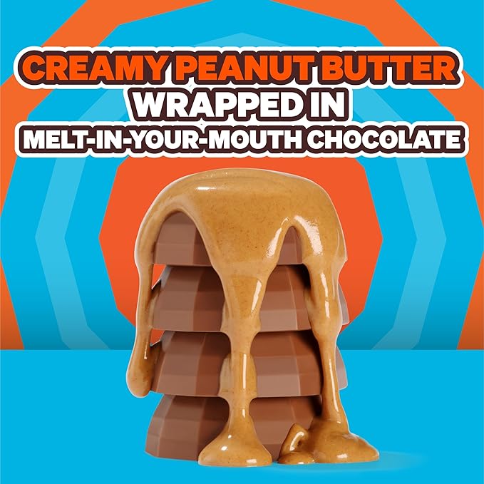 Feastables MrBeast Peanut Butter Cups, Milk Chocolate & Creamy Peanut Butter Filling, Cups for Adults & Kids, Chocolate Candy for Snacks, Gifts, or Dessert, Made With Fairtrade Cocoa, 2 Pack, 24 Count