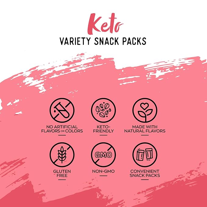 Nature’s Garden Keto Variety Snack Packs – Keto Snack Mix, Keto Deluxe Mix, Heart Healthy Nuts, Probiotic Cheese Balls, Mixed Nuts, Gluten-Free, Energy Boost, Healthy Snacks– 1 Oz Bags (18 Individual Servings)