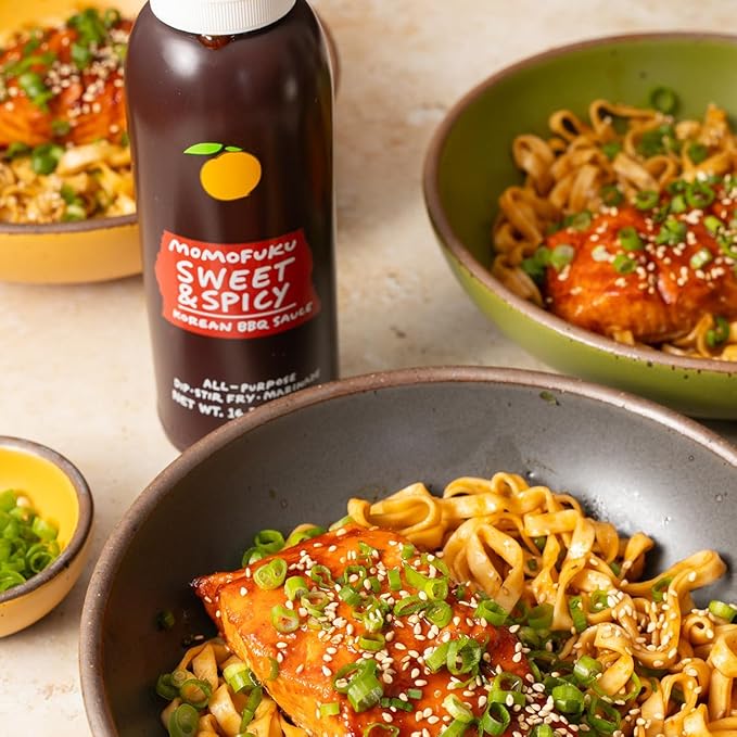 Momofuku Sweet & Spicy Korean BBQ Sauce with Gochujang, Black Pepper, Soy & Garlic for Stir Fry, Barbecue, and Marinade; Umami flavor with Low Spice