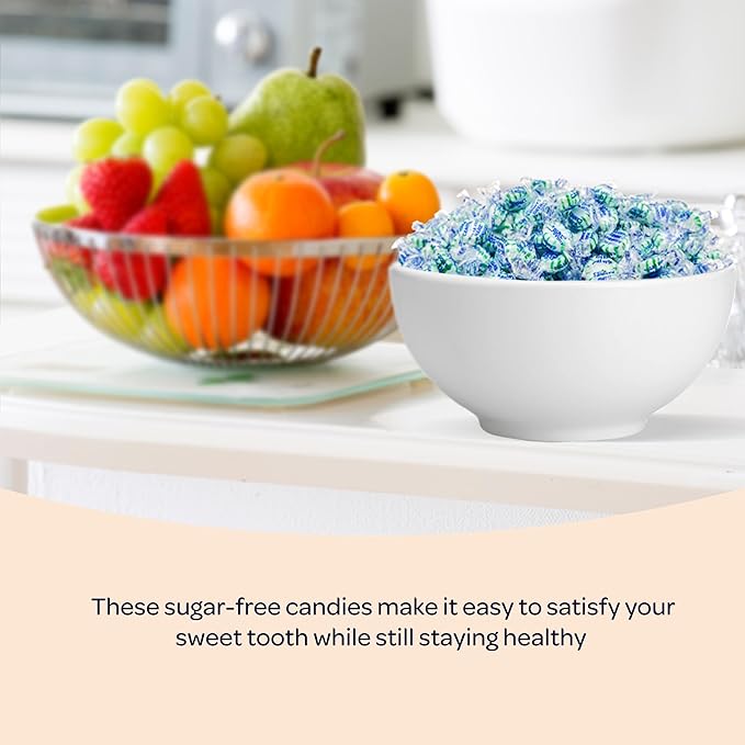 Sugar Free Mints - 1 lb (Aprox. 90 Count) - Sugar Free Hard Candy- Spearmint Candy -Zero Sugar Candy -Speamint Mints Individually Wrapped