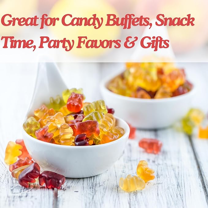 Halal Gummy Bears - 5lbs Bulk Gluten Free Candy Variety Pack, Halal Candy, Gummy in Bulk, Fun Snacks, Fruit Snacks - Perfect for Parties and Events - Delicious and Chewy Treats for All Ages