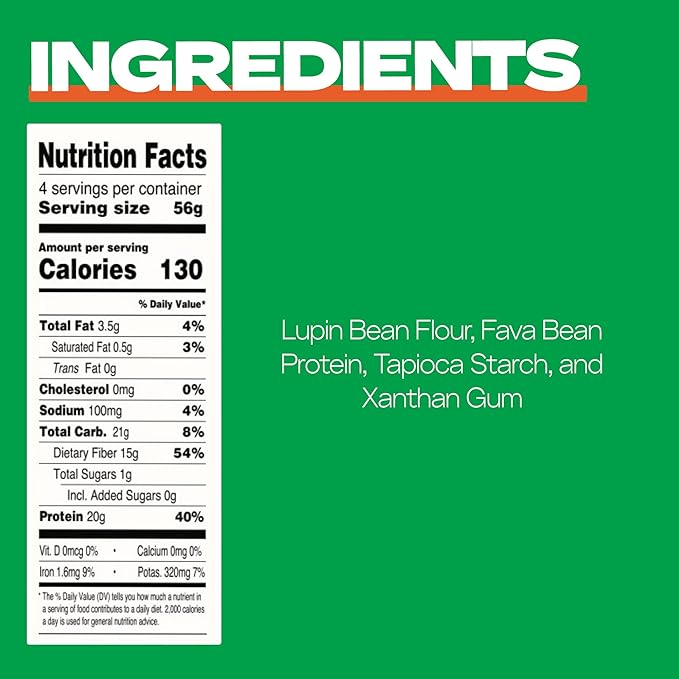Kaizen Low Carb Keto Pasta Lumache - High Protein (20g), Gluten-Free, Keto-Friendly (6g Net), Plant-Based Lupini Noodles with High Fiber Lupin Flour - 8 ounces (Pack of 3)