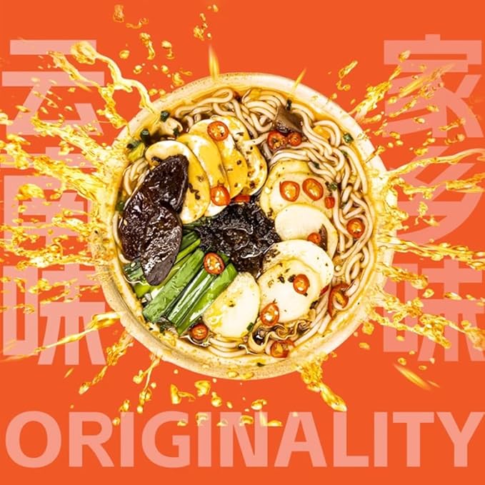 SIJIYUNLI - GUO QIAO MI XIAN - Vegetarian lovers' welfare, pure vegetable ingredients, delicious without meat, 0 fat rice noodles are more healthy, pasta substitutes, fast cooking (285g/10.05oz, Fragrant spicy flavors)