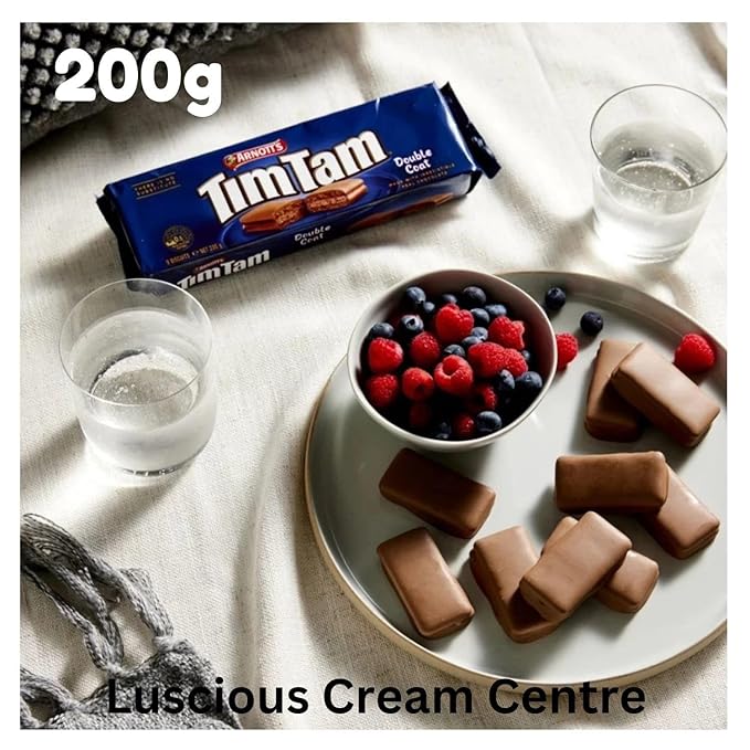 Tim Tam Chocolate Biscuits – 4-Pack Variety: Original, Dark, Double Coat, White – Imported from Australia