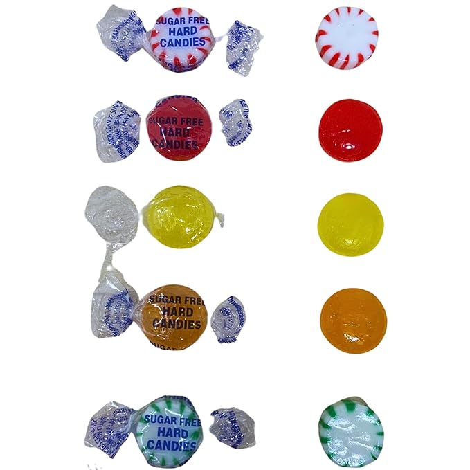 Sugar Free Assortment Hostess Deluxe Mix Hard Candies -3lbs Bag Individually Wrapped Keto And Diabetic Friendly Gourmet Nostalgic Flavored Hard Candy Discs (48oz)