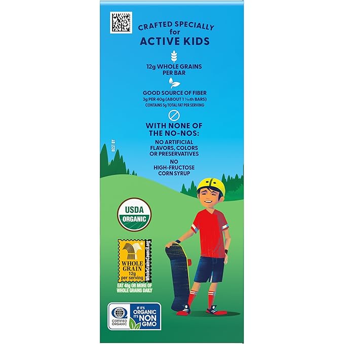 Zbar - Iced Oatmeal Cookie - Soft-Baked Energy Snack Bars - Non-GMO - 12g Whole Grains - USDA Organic Granola Bars (18 Pack)