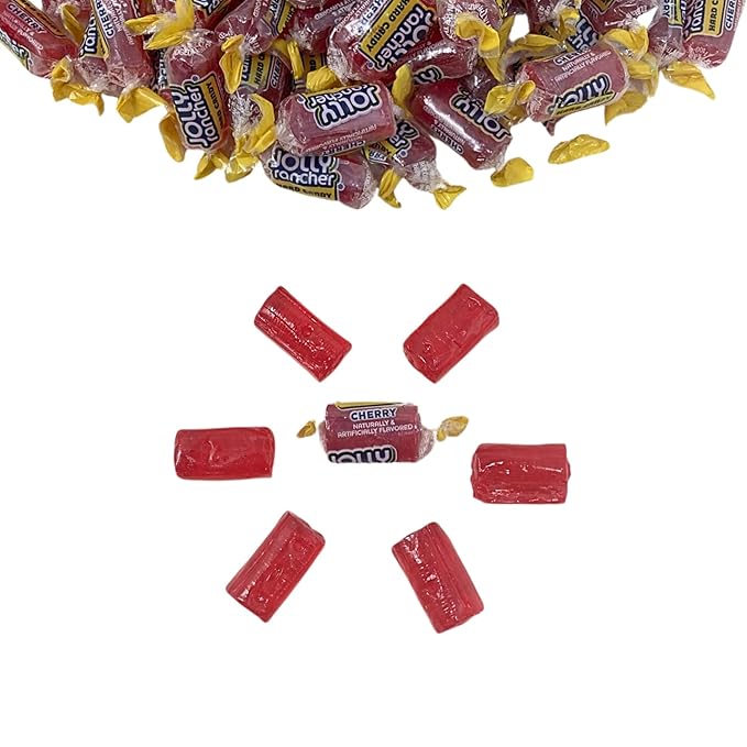 Jolly Ranchers Hard Candy 1.5lbs- All Cherry Individually Wrapped Delicious Fresh Candy 1.5, 24oz (Packaging Might Vary)