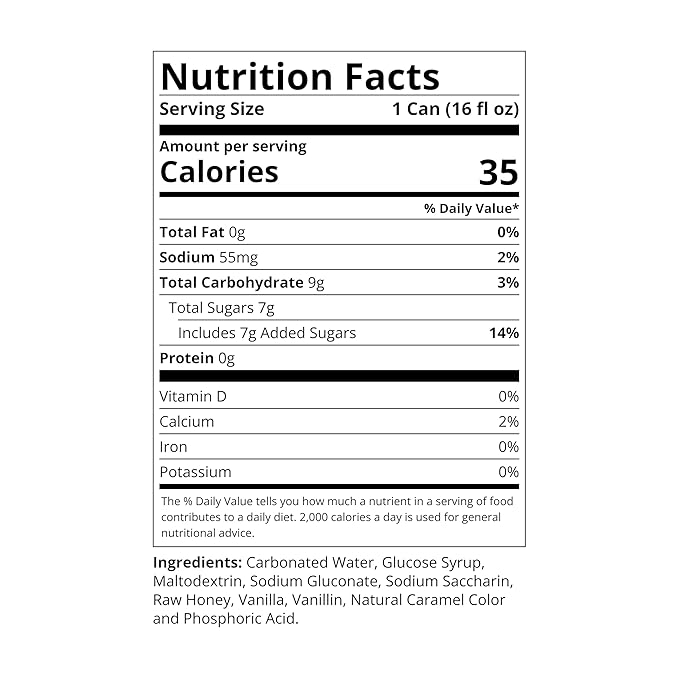 Sprecher Low-Cal Cream Soda 16 fl oz Cans (12 Pack), Fire-Brewed Craft Diet Soda with Real Honey, Handcrafted Reduced Calorie Cream Soda, Caffeine-Free Gourmet Beverage