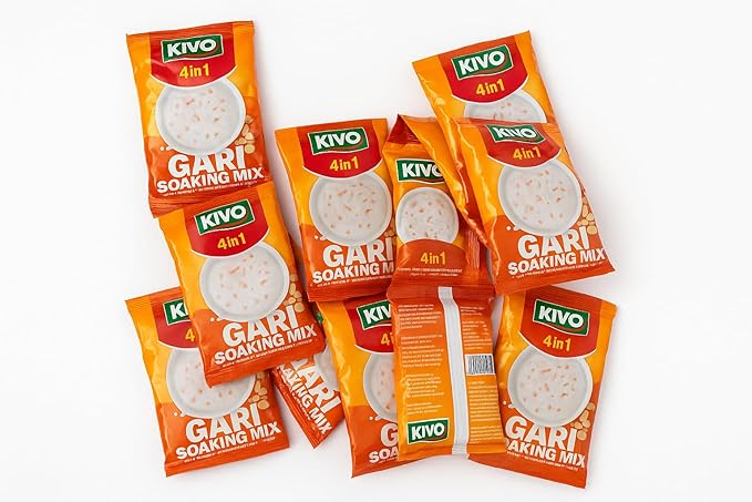KIVO 4 in 1 Gari Soaking Mix 125g Pack of 10