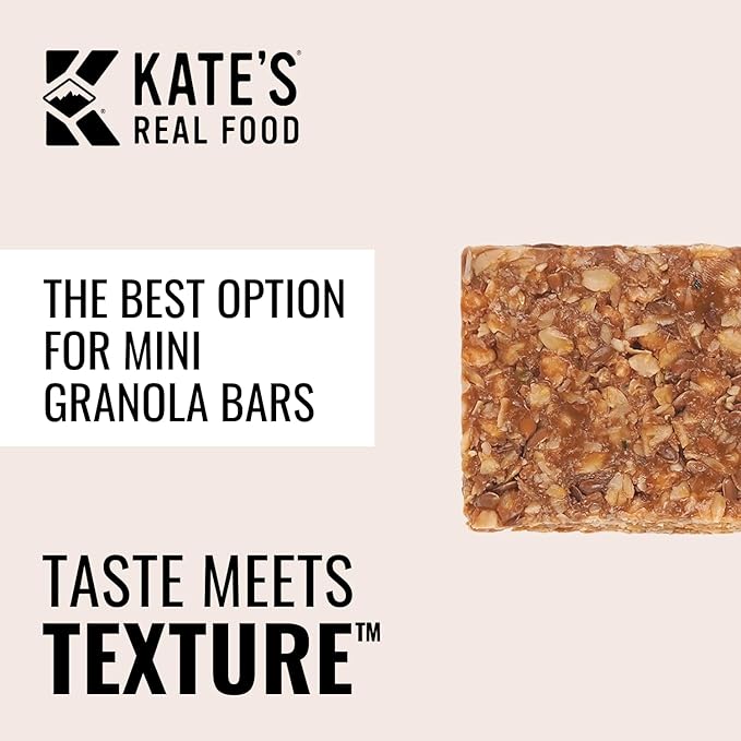 Kate’s Real Food Organic Granola Bars – White Chocolate Macadamia (1.1 oz, Pack of 24) - Organic Energy Bars with Non GMO All Soy Free Free Oats