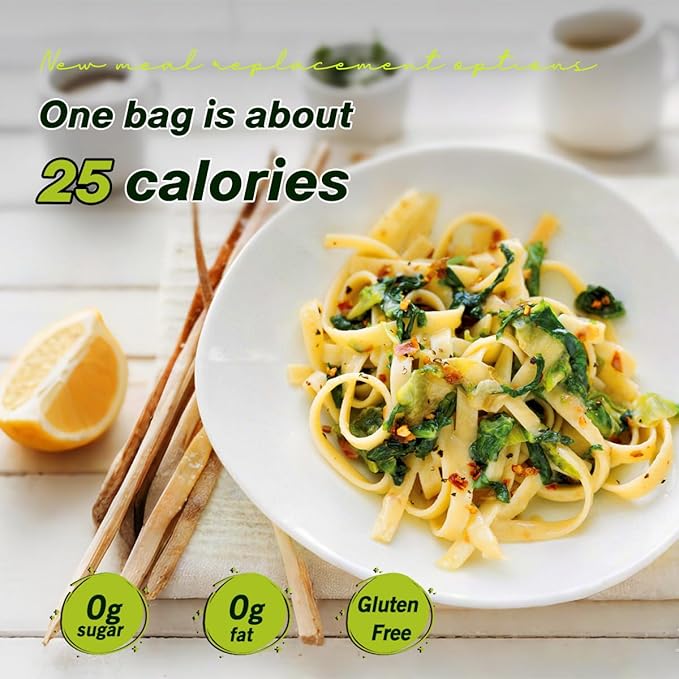 MOKI Wide Konjac Oat Fiber Noodles,Shirataki Thai Fettuccine,12 Pack Low-Calorie Shirataki Pasta, Keto & Paleo-Friendly, Gluten-Free, Vegan,Low-Carb,0-Fat, Oat Flavor from Thailand (42.36 oz,1200g)