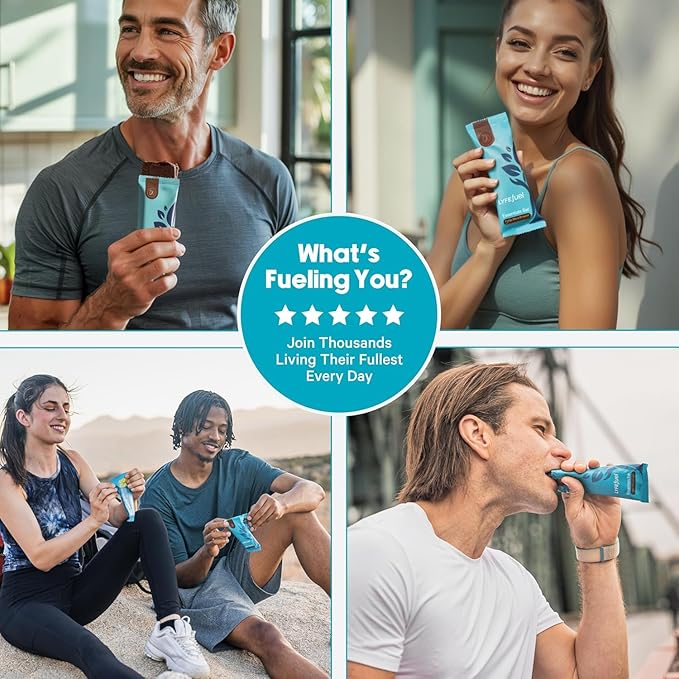 LyfeFuel Essential High Protein Bars | Meal Replacement, Vegan, 12g Plant-Based Low Carb Protein Bars for Intermittent Fasting - High Fiber, MCT Oil, 21 Organic Vitamins & No Sugar | 30 Servings | Fudgy Brownie
