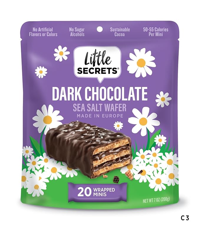 Little Secrets Seasonal Chocolates | Made in Europe | Nothing Artificial & No Sugar Alcohols | Sustainable Cocoa (7 Ounce (Pack of 1), Spring Dark Chocolate Wafer)