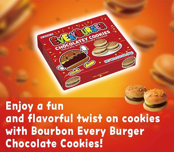 Bourbon Every Burger Chocolate Cookie, 2.32 Ounce (Pack of 10)