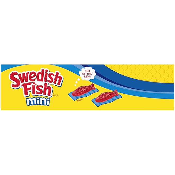 SWEDISH FISH Mini Soft & Chewy Candy, Bulk Candy, 24 - 2 oz Bags