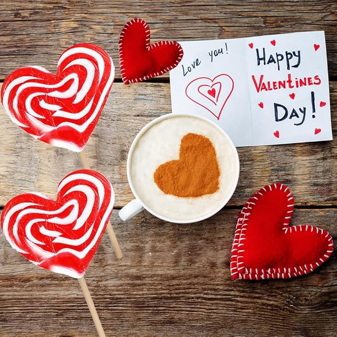 12-Pack Fruidles Jumbo 80 Gram Swirl Lollipop Red and White Heart Design, Party Bag Fillers, Individually Wrapped,