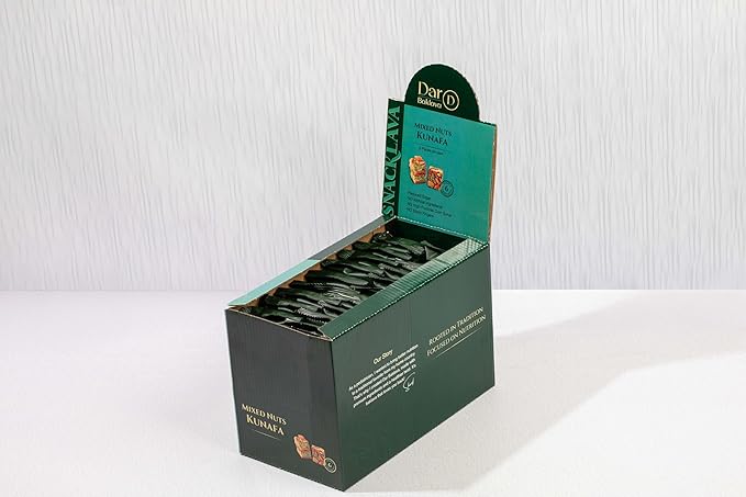 Snacklava Mixed Nuts Kunafa - 6 Pack (18 Pieces) - No Artificial Ingredients, Colors or Preservatives - Premium Handmade Pastries