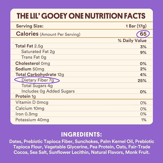Harken Sweets The Lil’ Gooey Ones, Mini Oat Milk Chocolate Candy Bars with Date Caramel, Sweetened with Dates, No Sugar Added, High Fiber Snack, Nut-Free, Gluten-Free, Plant-Based, 6 Pouches (30 Bars)