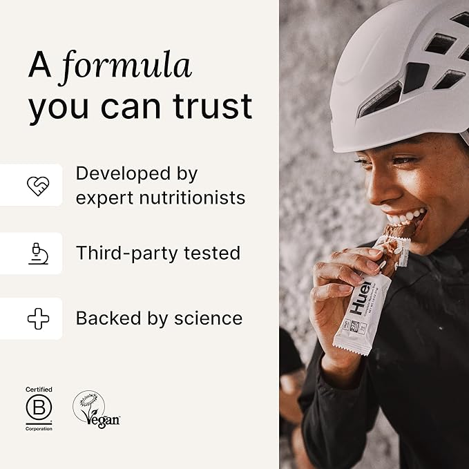 Huel Complete Nutrition Vegan Protein Bars | Dark Chocolate Raspberry | 13g Protein | 27 Vitamins & Minerals, 2g Sugar, Non-GMO, 100% Plant Based Snack | 12 Pack