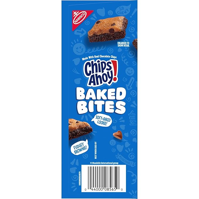 CHIPS AHOY! Baked Bites, Brookie, 5 - 1.4 oz Snack Packs (5 Bites per Pack)