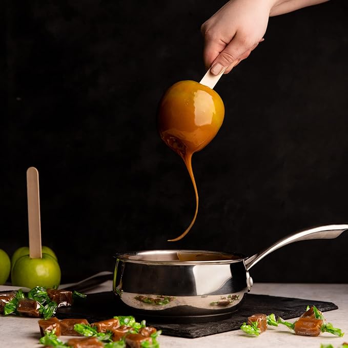 Béquet Caramel - Green Apple Caramel Candy - Gourmet Caramel Candy - Caramel Candy Individually Wrapped - Made in Montana - Kosher (Star D) and Gluten Free - 8oz Gift Bag
