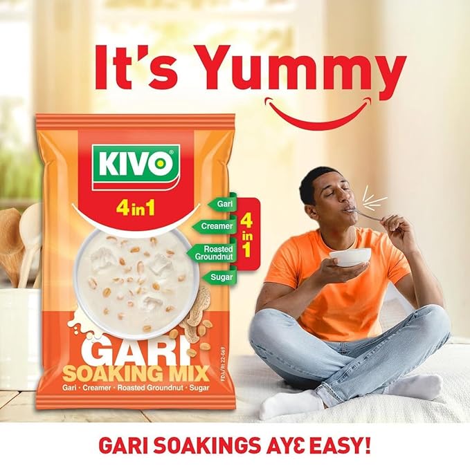 KIVO 4 in 1 Gari Soaking Mix 125g Pack of 10