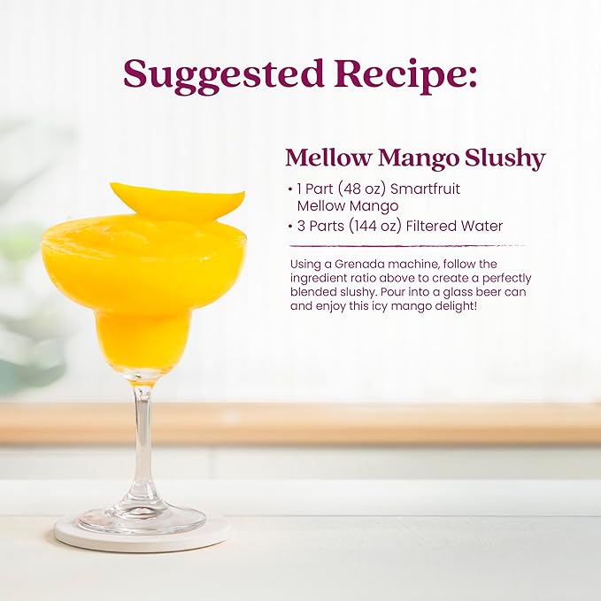 Smartfruit Mellow Mango + Immunity – 100% Real Fruit Purée w/Mango, Banana, Apple, Pineapple – Great for Smoothies, Juice, Yogurt, Cocktails, Tea – High in Vitamin C, Selenium, Zinc – 2-Pk, 48oz Each