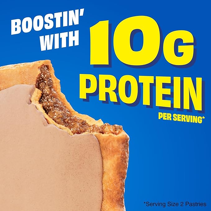 Pop-Tarts Protein Toaster Pastries, 10g Protein, Boostin' Brown Sugar Cinnamon (96 Pop-Tarts)
