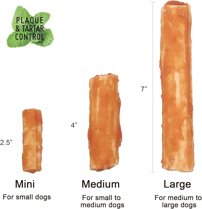 LuvChew Premium Dog Chew Treats Chicken Retriever Rolls for Large Dogs, Rawhide Free, Grain Free, Highly Digestible,Large 7" 2pcs/Pack x 2pack