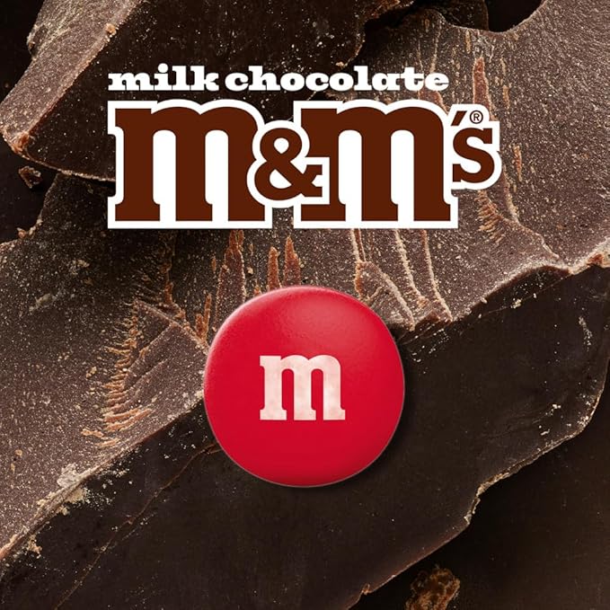 M&M’S Milk Chocolate Bulk Candy Jars, Assorted Chocolate Candies, Party Size Bulk Candy, Movie Night Snacks, Candy Buffet Chocolates, Resealable and Recyclable, 25.5 Oz Each (Pack of 10)