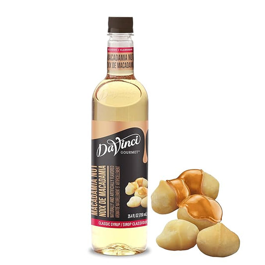DaVinci Gourmet Classic Macadamia Nut Syrup, 25.4 Fluid Ounces (Pack of 1)