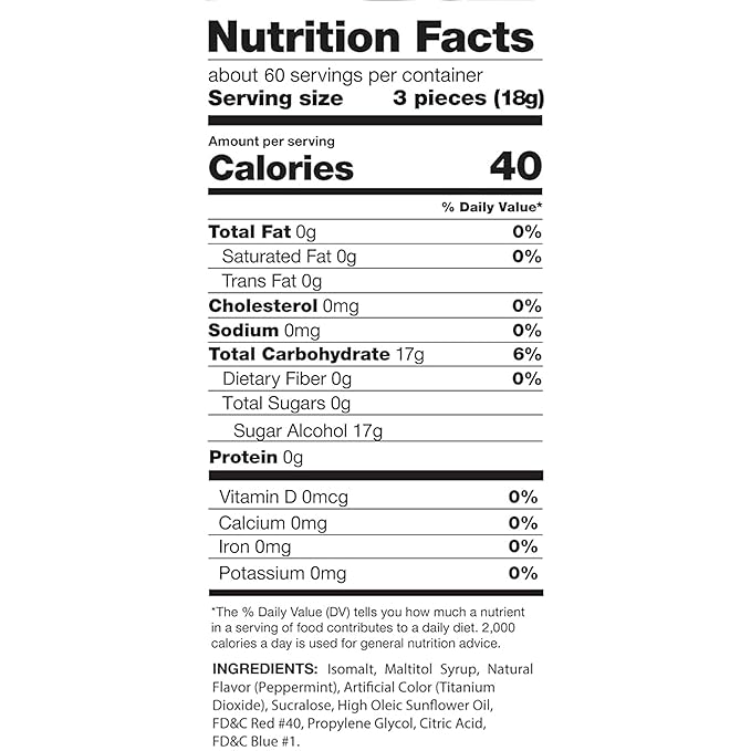 Sugar Free Peppermint Starlight Mints Hard Candy - 3 lb Bulk Bag Individually Wrapped Keto And Diabetic Friendly Gourmet Peppermint Flavored Candies (48oz)