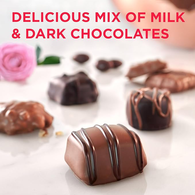 Russell Stover, Red Foil Heart, 10 Ounce - Chocolate Gift Box for Valentine's Day, Mother's Day, Anniversary and Birthdays (Pack of 2)