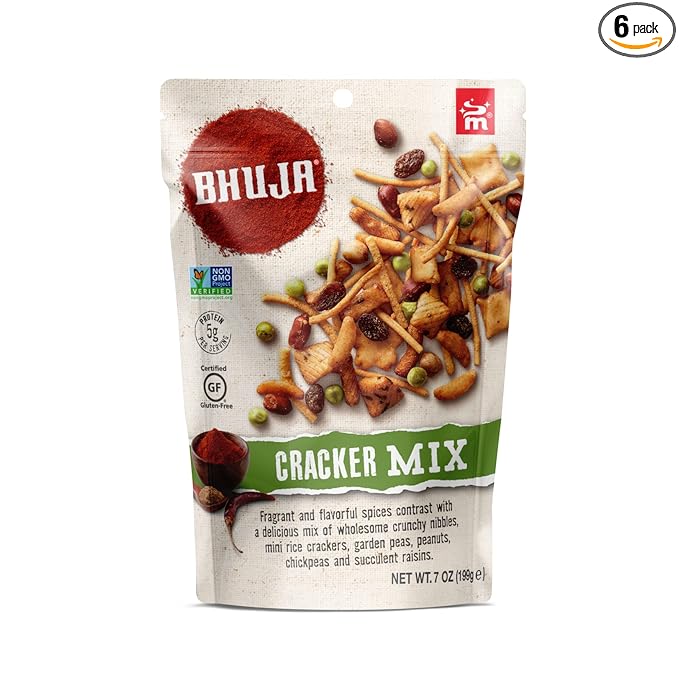 Bhuja Cracker Mix, 7-ounce Bags (Pack of 6)