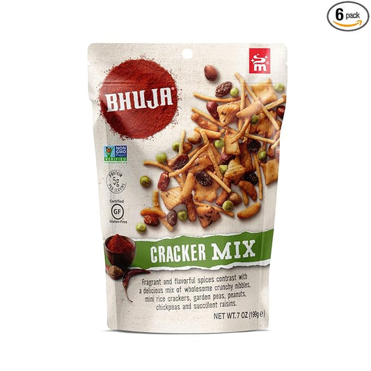 Bhuja Cracker Mix, 7-ounce Bags (Pack of 6)
