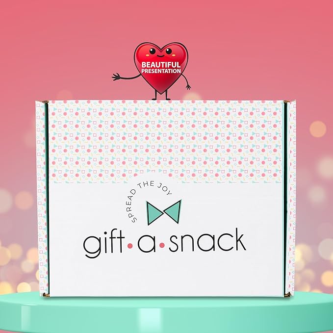 Gift A Snack - Valentines Day Snack Box Variety Pack Care Package + Greeting Card (150 Count) Birthday Sweet Treats Gift Basket Candies Chips Crackers Bars Office Food Assortments & Variety Gifts