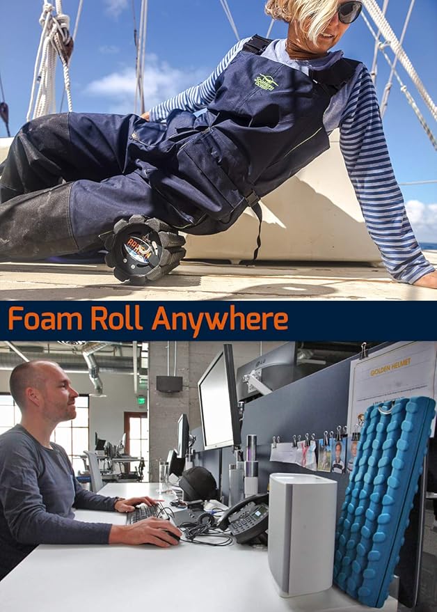 Brazyn Morph Foam Roller (Bravo-Orange): Collapsible Travel Foam Roller for Back Pain Relief, Workout Muscle Recovery, Back Massager, Deep Tissue Leg Massage, Back Cracker, Stretcher; Small, Portable