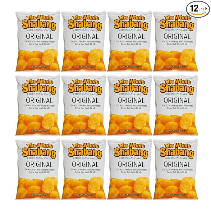 The Whole Shabang Chips by Moon Lodge – Bold Original Flavor Potato Chips Variety Pack – Legendary Commissary Favorite Salty Snacks for Adults – Gluten Free Food Snack Pack of 12 (1.5 oz)