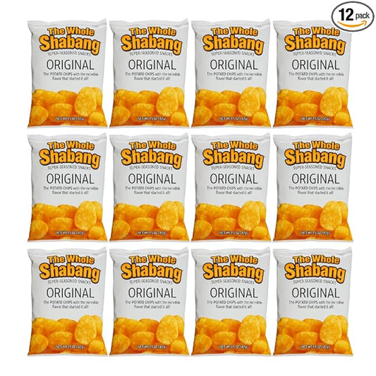 The Whole Shabang Chips by Moon Lodge – Bold Original Flavor Potato Chips Variety Pack – Legendary Commissary Favorite Salty Snacks for Adults – Gluten Free Food Snack Pack of 12 (1.5 oz)