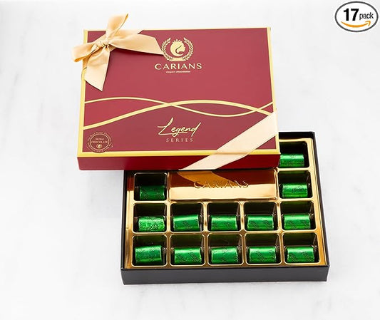CARIANS Dubai Chocolate Gift Box, Dubai Chocolate Candy with Pistachio and Kataifi, Great for Gift Giving, Anniversary, Valentine's Day 17 Pcs