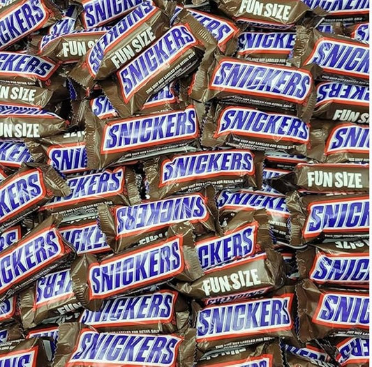 Snickers Chocolate Mini Bars with Caramel, Nougat & Peanuts – Individually Wrapped – Bulk 2 LB 00040000064022