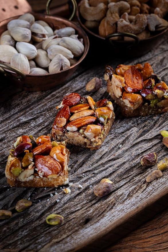 Snacklava Mixed Nuts Kunafa - 6 Pack (18 Pieces) - No Artificial Ingredients, Colors or Preservatives - Premium Handmade Pastries