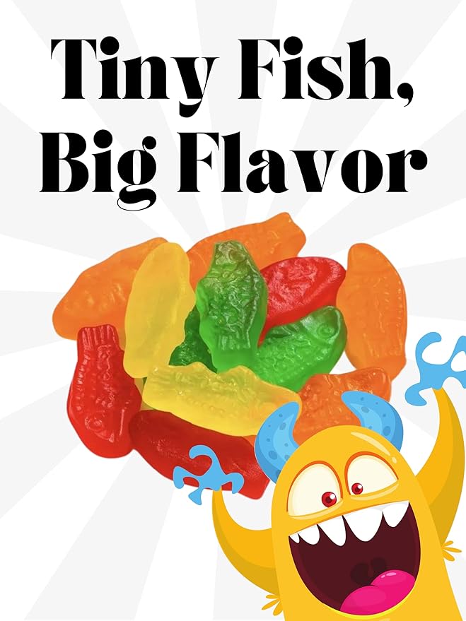 Swedishs Fish Candy Bulk Assorted Flavors - 2.5 lb resealable bag - Swedishs Fish Bulk Chewy Candy - Gummies Candy Bulk - Movie Theater Candy - Bulk Gummy Candy Party Favors - Summer Candy