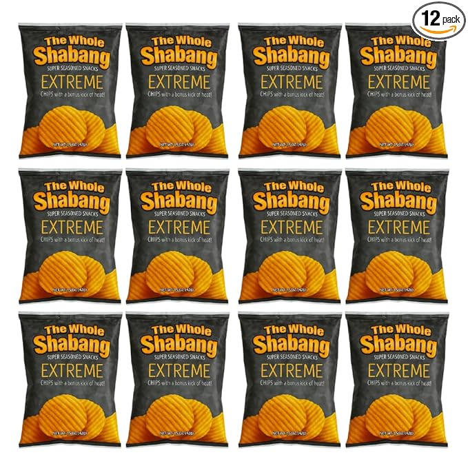 The Whole Shabang Chips by Moon Lodge – Bold Extreme Flavor Potato Chips Variety Pack – Legendary Commissary Favorite Salty Snacks for Adults – Gluten Free Food Snack Pack of 12 (1.5 oz)