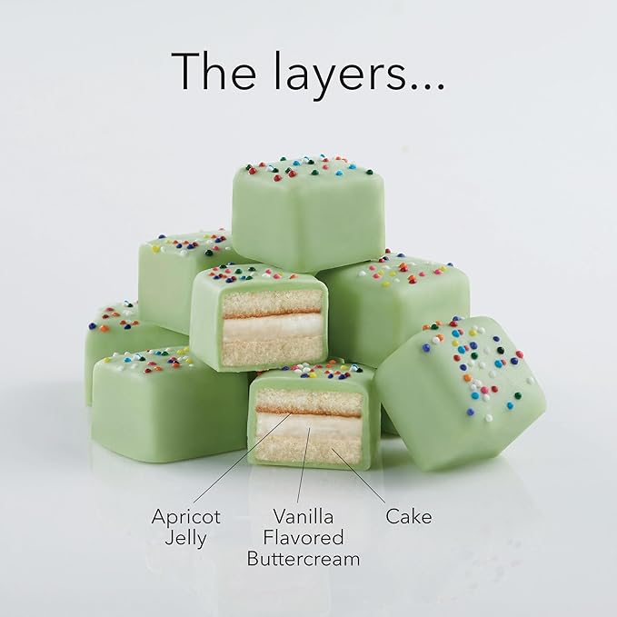 The Wisconsin Cheeseman Mini Easter Petits Fours: A Delightful Cake Assortment of Decadent Petit Four Layer Cakes, and Gourmet Easter Treats - A Gift of 36 (.25 oz. each) for Your Easter Basket